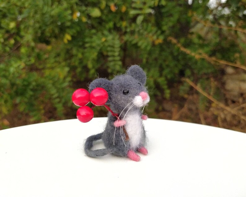 Needle felted mouse wool animals Etsy