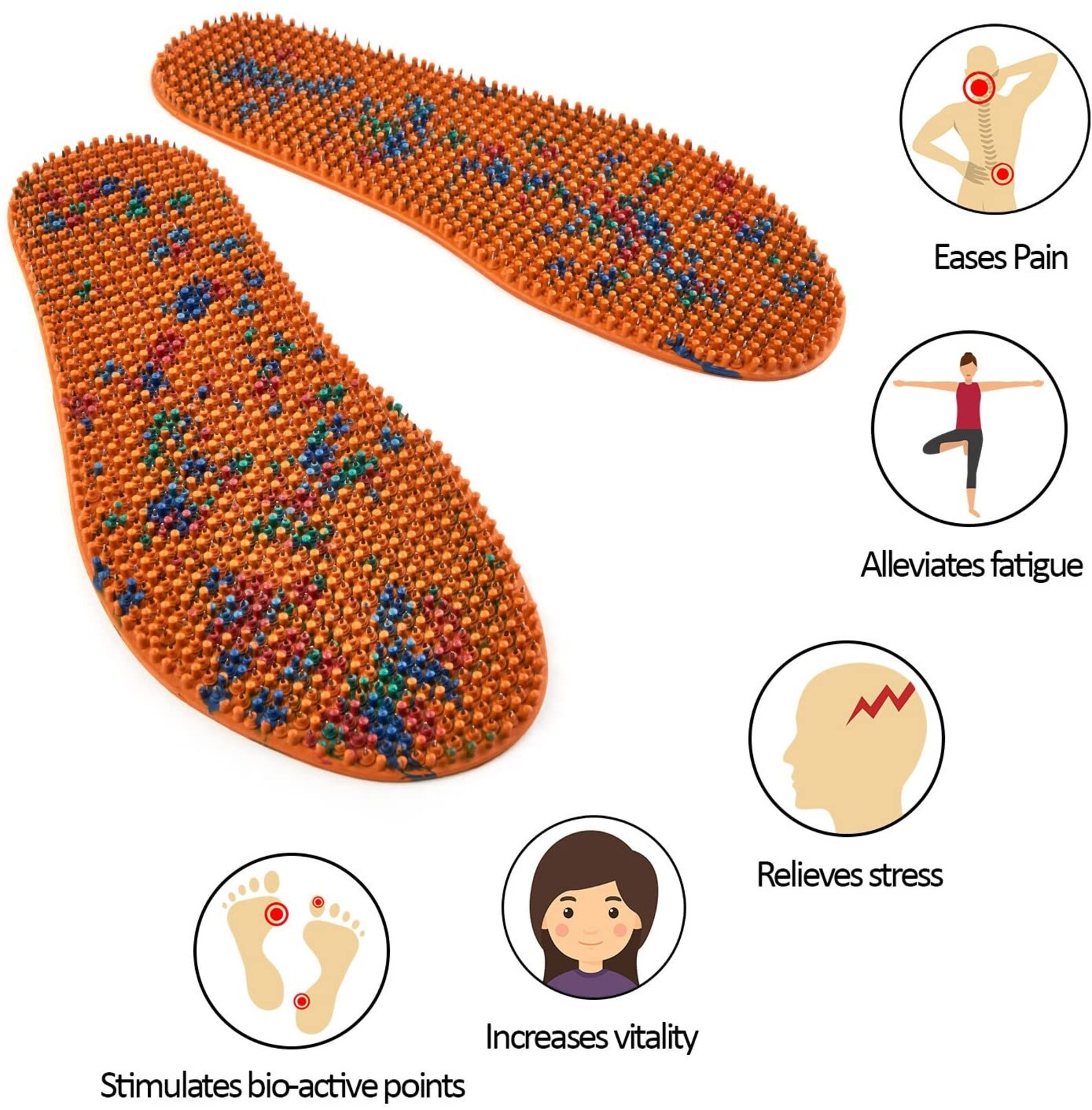 LYAPKO Acupuncture Shoe Insoles Foot Therapy Massager Etsy