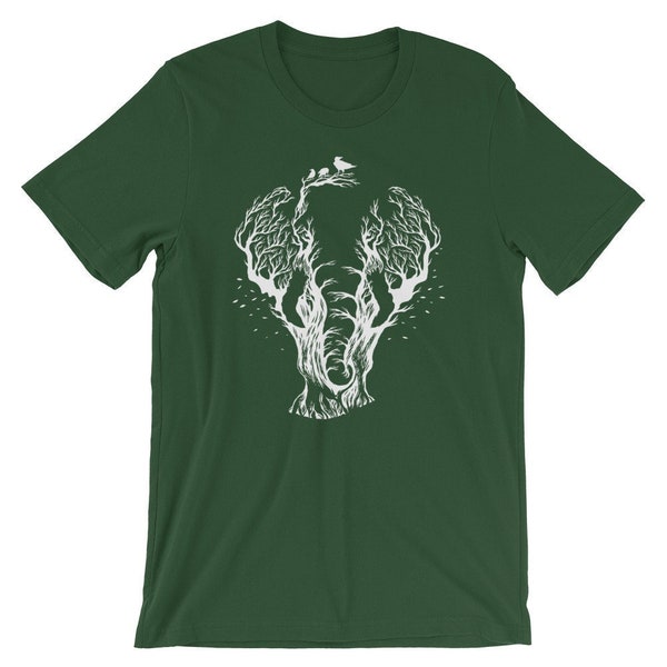 Elephant Optical Illusion Short-Sleeve Unisex T-Shirt