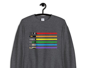 rainbow lightsaber shirt