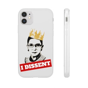 Notorious RBG I DISSENT Ruth Bader Ginsburg - Frosted Translucent Flexi Cases