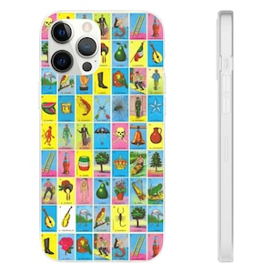 Lotería - Funda para teléfono Flexi Clear con lados transparentes