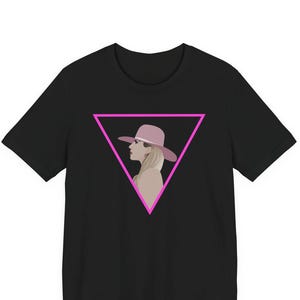 Lady Gaga Joanne Era Tribute Shirt – Pink Hat Triangle Retro Pop Art Tee – Iconic LGBTQ Pride Graphic Unisex Top