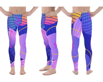 Rad 80s Neon Pattern Men's Leggings