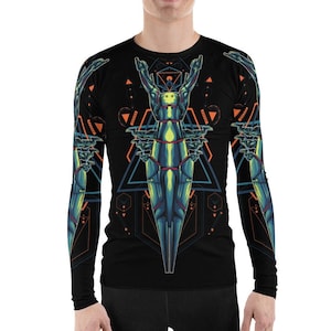 Cyberpunk Futuristic Robot Uomo Rash Guard