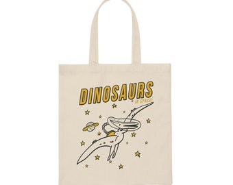 Dinosaurs In Space Pterosaurs - Canvas Tote Bag