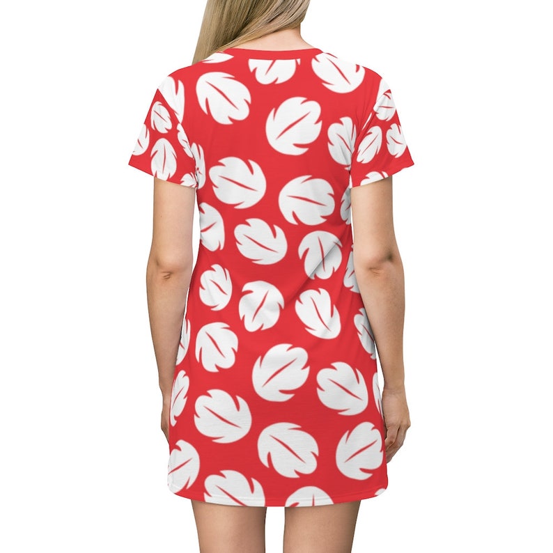 Ohana Tropical Leaves All Over Print T-Shirt Dress image 2