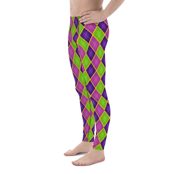 Mardi Gras Patterns Men's Leggings- Three Options