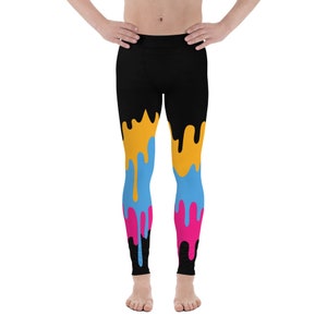 CMYK Ink Drip Men&#39;s Leggings