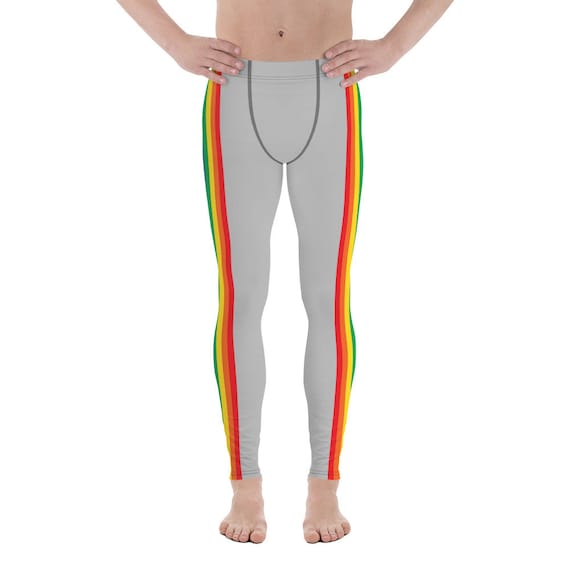 Rainbow Pride Striped Meggings for Men Activewear Leggings LGBT