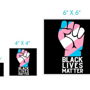 Black Trans Lives Matter - Kiss Cut Stickers