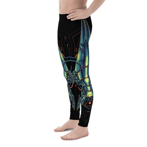 Cyberpunk Futuristic Robot Men&#39;s Leggings
