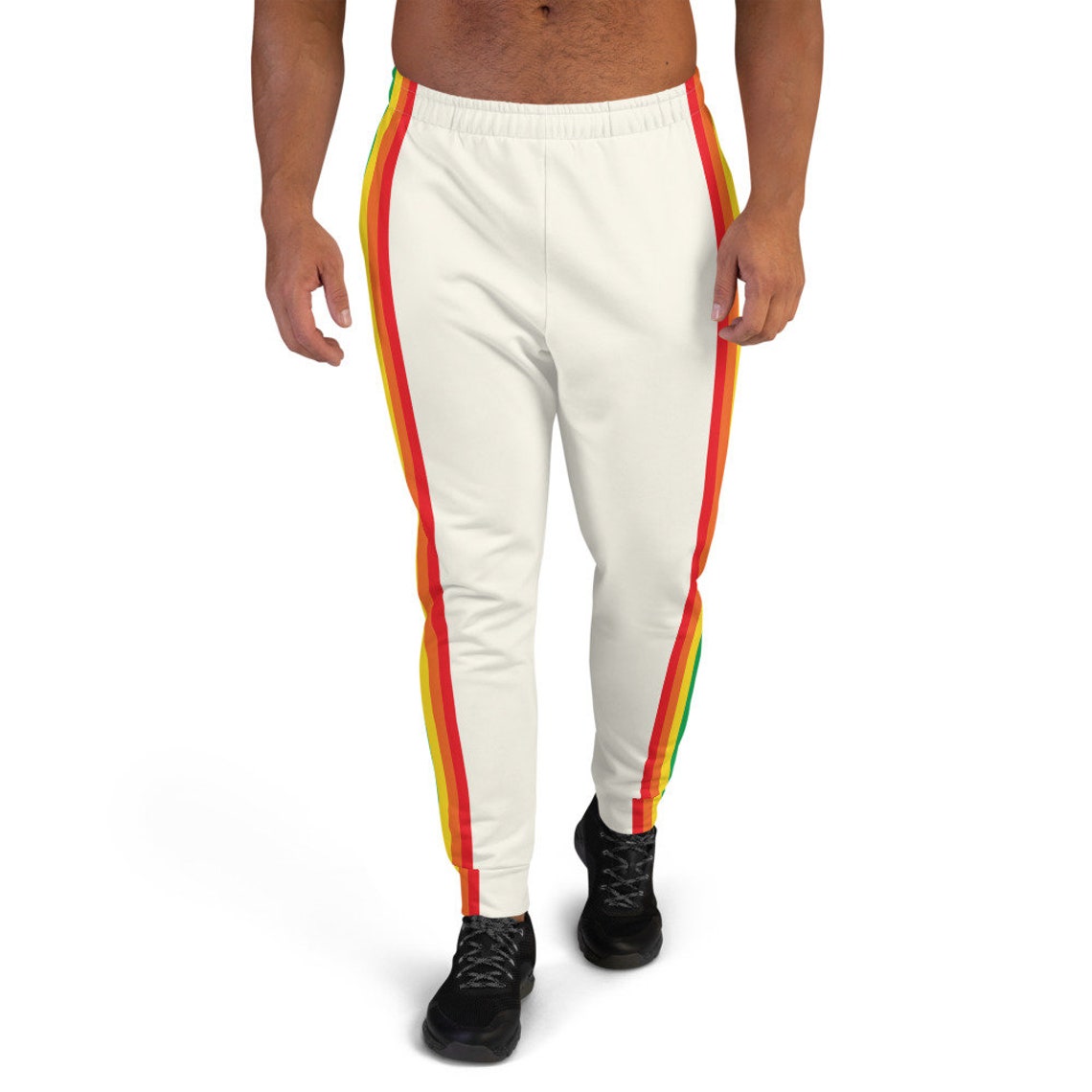rainbow cuff joggers