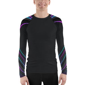 Neon Flare Funky Men&#39;s Rash Guard