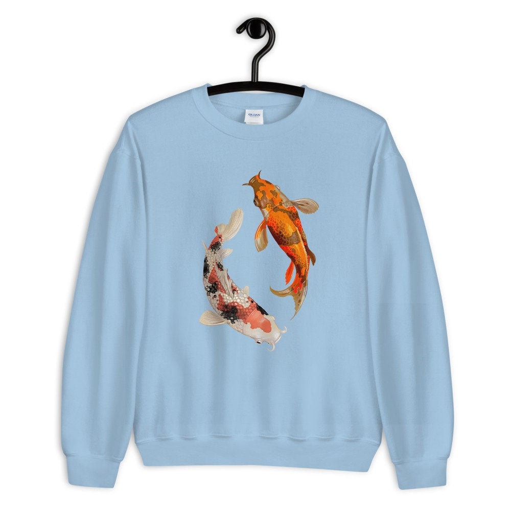 Fish Koi Sweatshirt - Etsy New Zealand