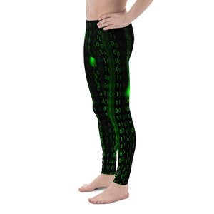 Matrix Raining Code Men's Leggings