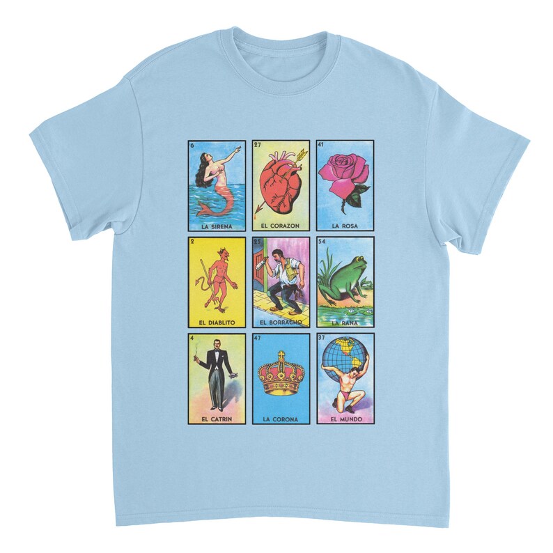 Loteria Short Sleeve Heavy Cotton TShirt Etsy
