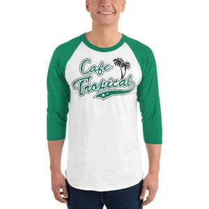 Cafe Tropical T-Shirt - Unisex Tee With Screen Printed Design, 50/50 Cotton Blend (Sizes S-5X) - View #8