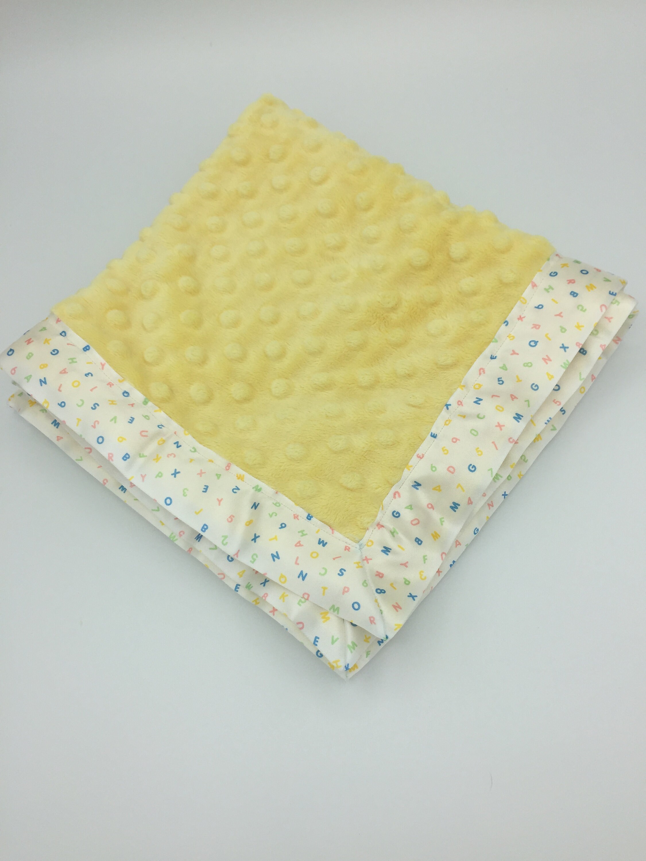 Lovey Baby Blanket Soft Baby Blanket Yellow Baby Blanket Gender Neutral