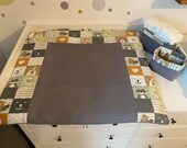 Wrap over wrap upholstery wrapping table waffle lpiqué with bed snake Utensilos organic cotton