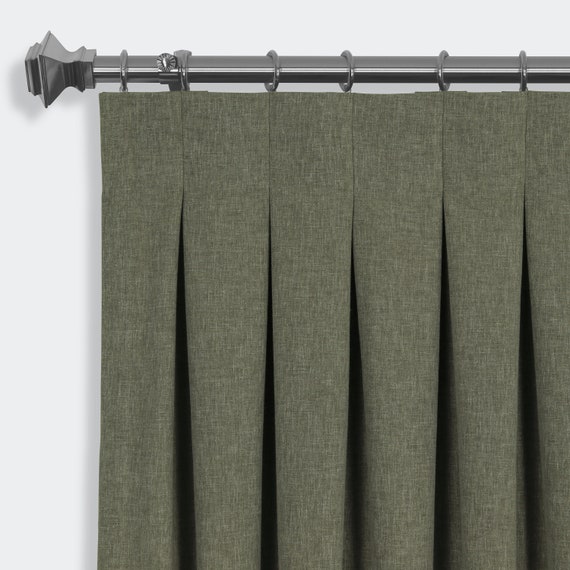 Inverted Pleat Drapery Lined Linen Blend Dream Etsy