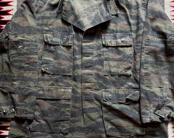 Vintage Original Vietnam War Tiger Stripe Camo Look New