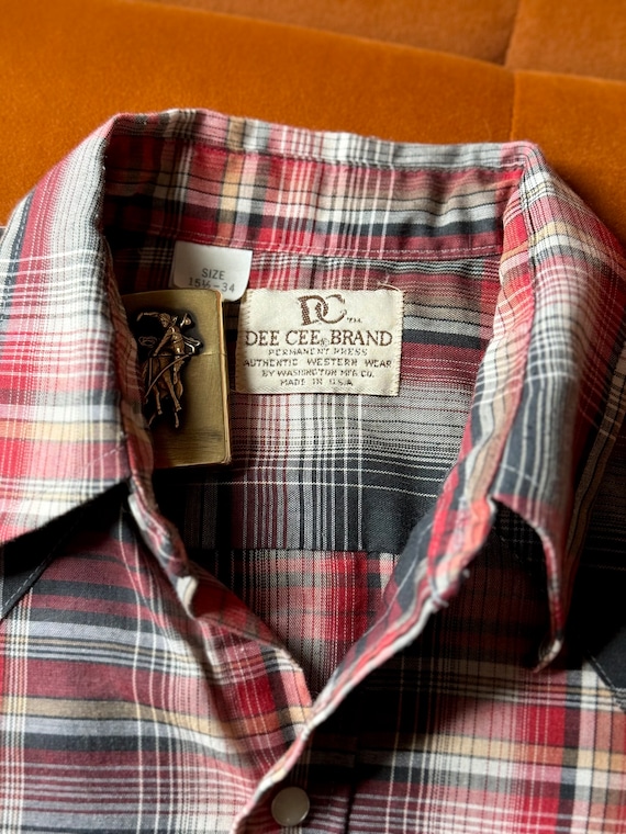 Medium 70s Dee Cee Pinstriped Pearl Snap Western Shirt