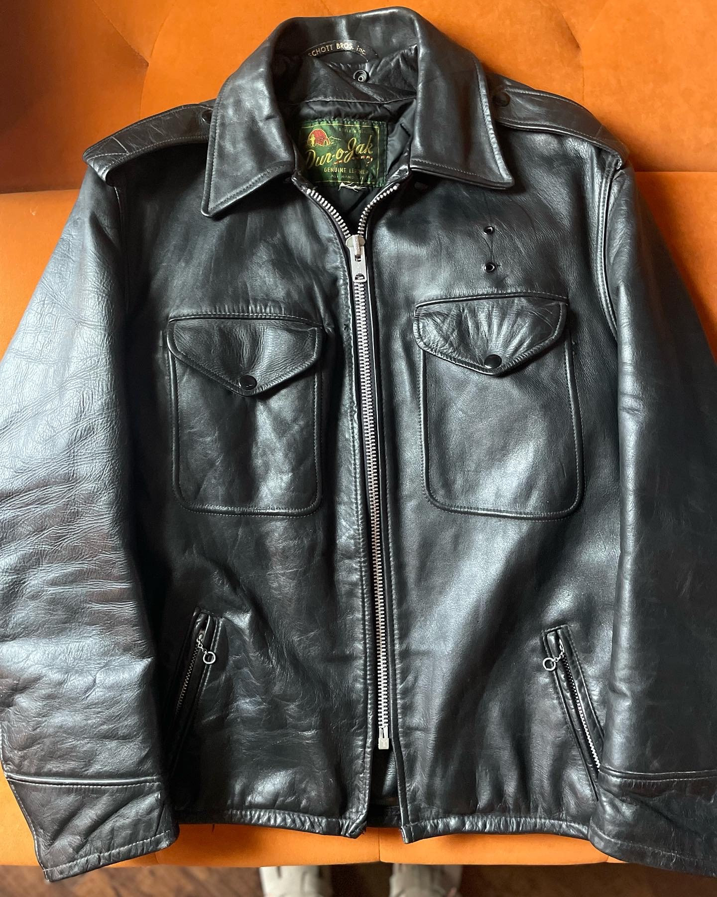 Vintage 50s/60s Schott Dur-o-jak Leather Jacket