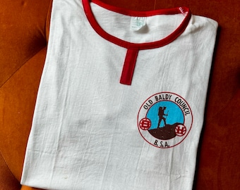 Vintage Dead stock 1960s Boy Scouts of America Ringer Size L