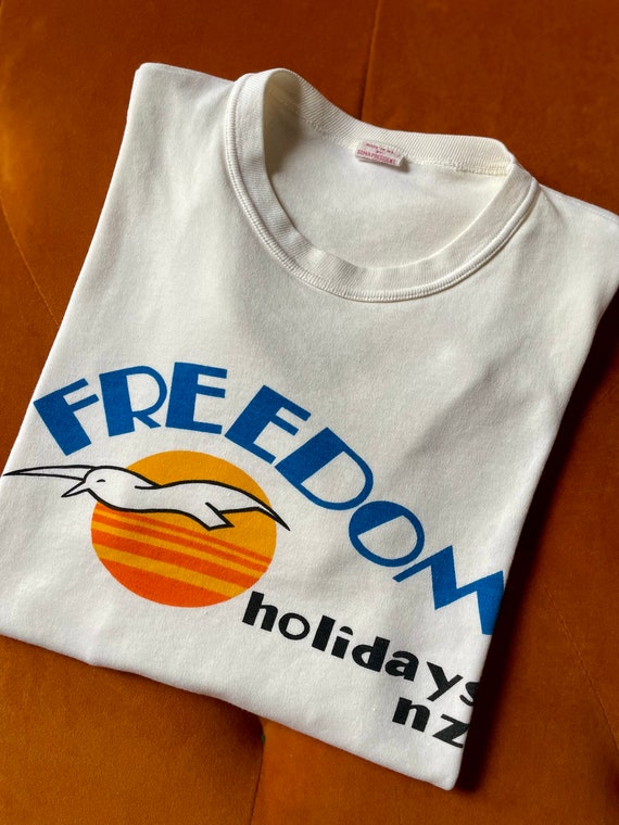 Vintage 1970s Freedom New Zealand Ringer Shirt