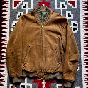 50s Suede Bomber Jacket - Etsy