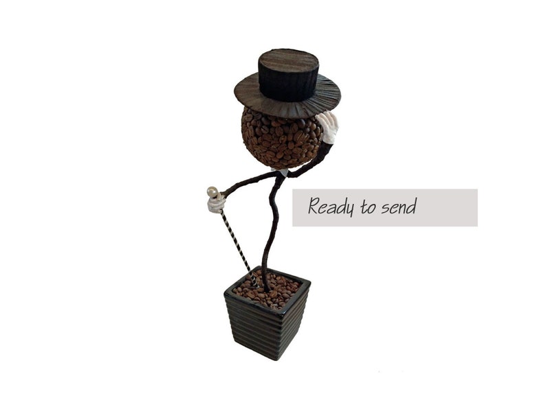 Groom Gift From Bride On Wedding Day Topiary Coffee Man Gift Etsy