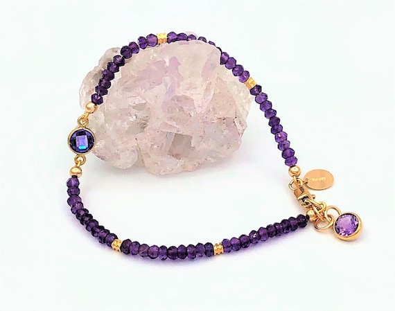 14k Gold-Filled Amethyst February Birthstone Bead Charm 14k Gold-Filled Amethyst February Birthstone Bead Charm