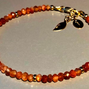 Sunstone Gemstone Bracelet in Gold