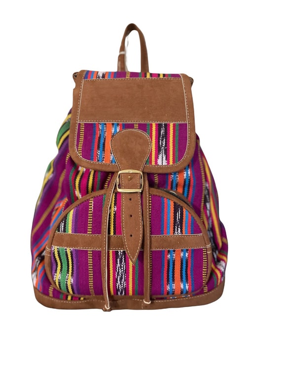Huipil and leather bohemian colorful embroidered extra large backpack il_fullxfull.4276190091_5ipr.jpg main image 3