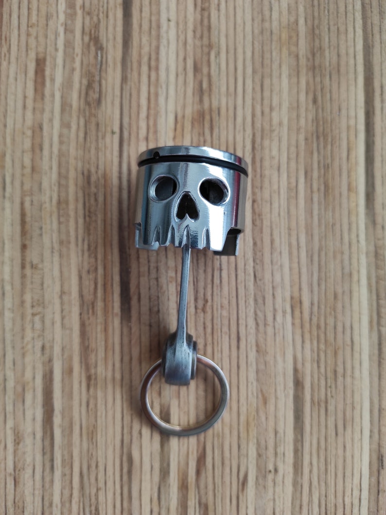 Piston Skull Key Ring Etsy