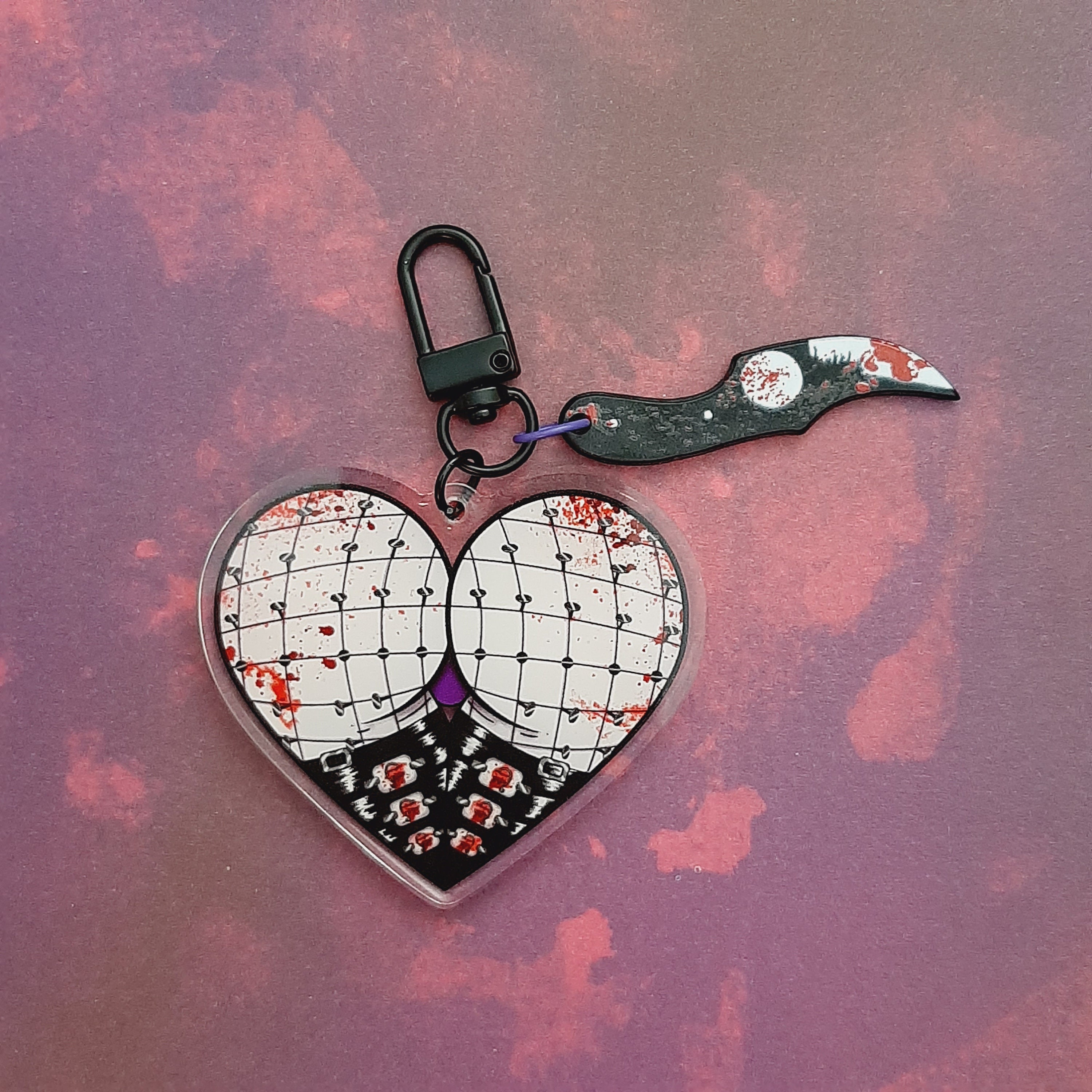 Heart Butt Hellraiser Pin Head Acrylic Keychain - Etsy