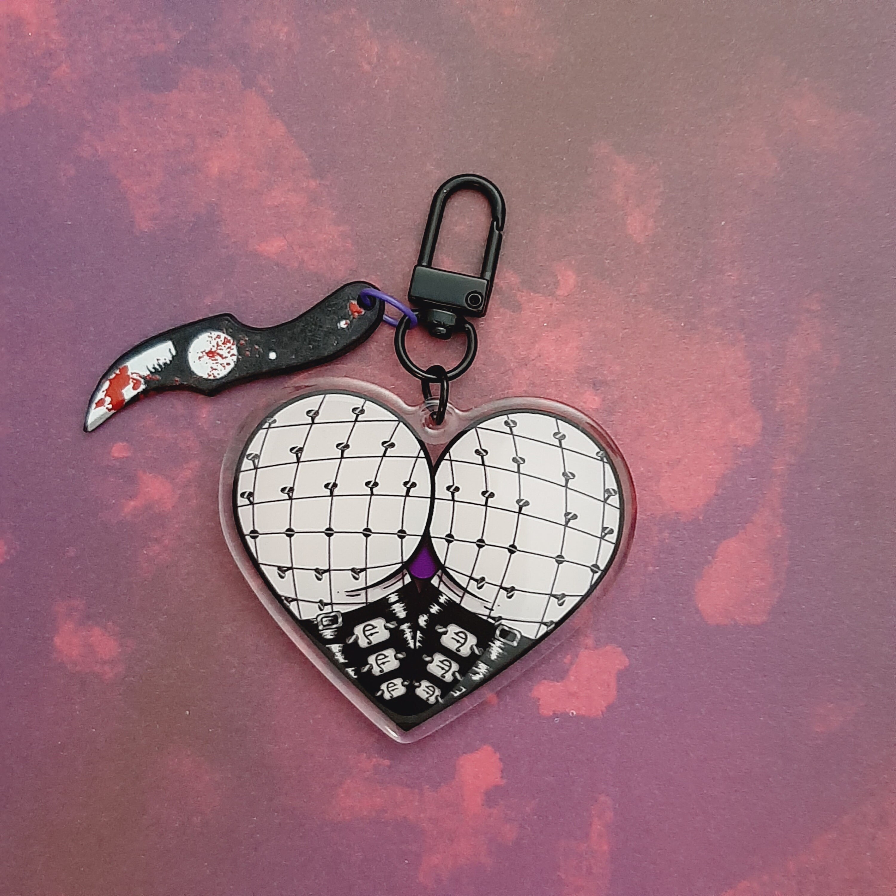 Heart Butt Hellraiser Pin Head Acrylic Keychain - Etsy