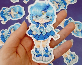 Sailor Cutie Mercury Ami Vinyl Sticker | Anime Girl | Magical Sailor Scout
