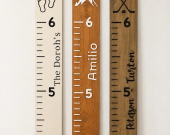 Personalized Baby Growth Chart, Wooden Nursery Height Ruler, Baby Shower Gift, Custom Baby Room Decor