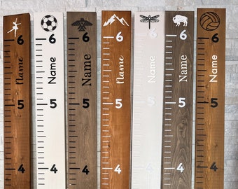 Personalized Wooden Growth Chart for the Whole Family, 3D Wood Wall Ruler, Nursery Decor, Birthday Gift