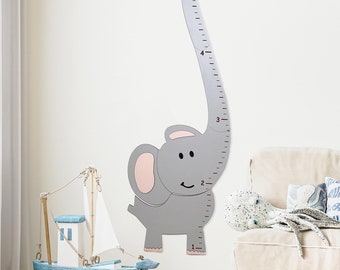 Personalized Height Ruler Wall Decor - Elephant Growth Chart for Kids , Toddlers Playroom Wall Decor, Boho Nursery Decor - U.S. DUTY FREE!