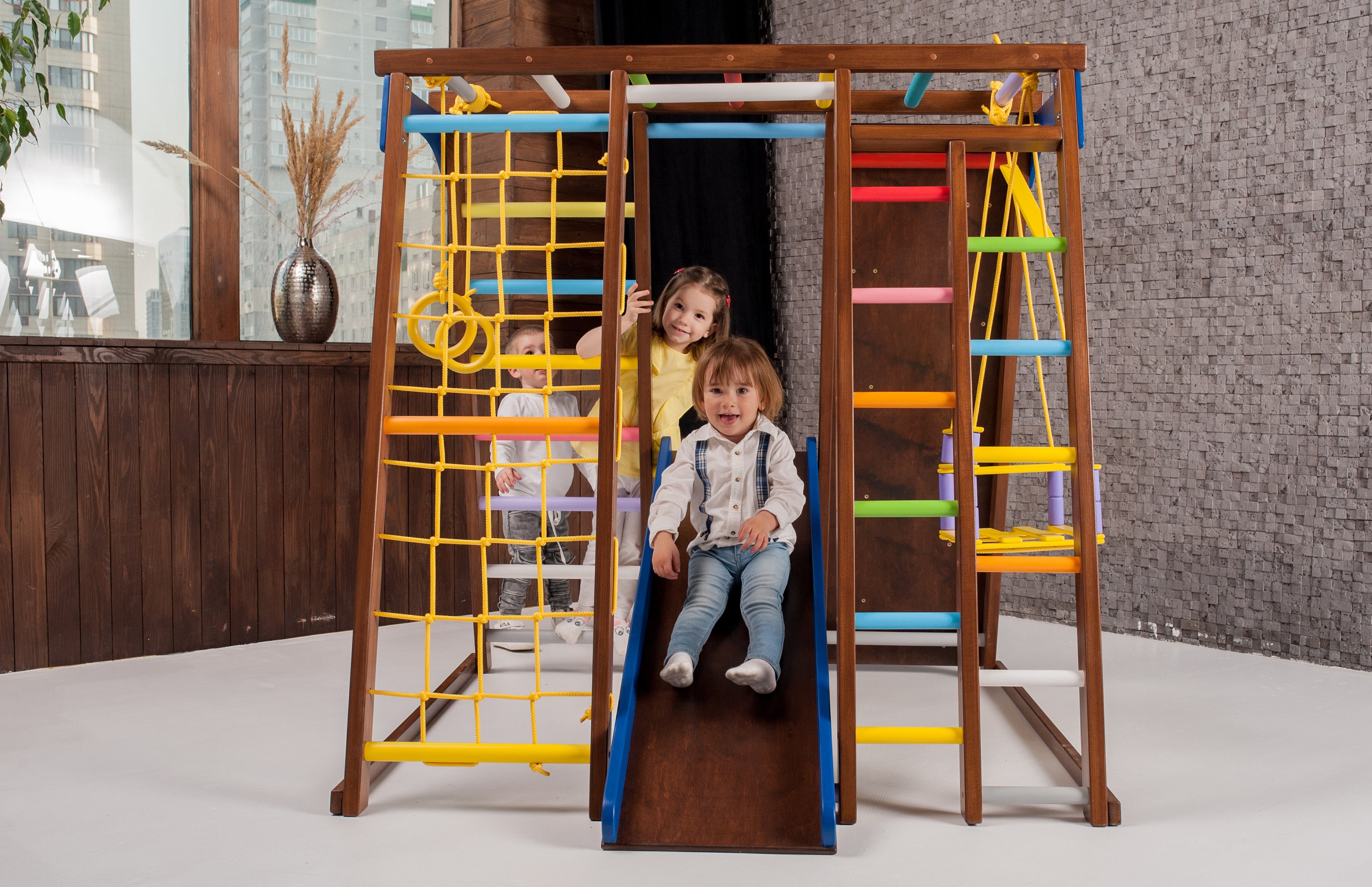 Muro de escalada para niños, escalador Montessori, escalador para niños  pequeños, gimnasio de escalada para niños pequeños, gimnasio de escalada de  madera, parque infantil interior, presas de escalada -  México