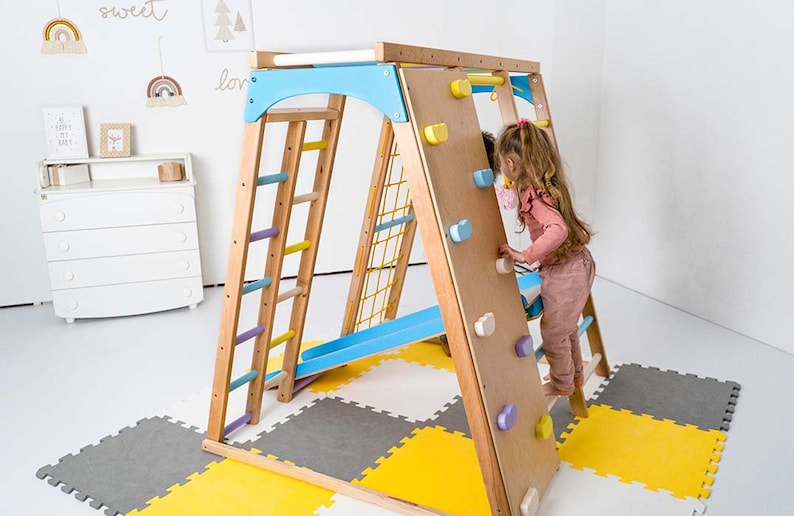 Indoor Gym for Toddlers Wooden Play Gym Toddler Gym Etsy