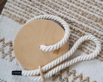 Cotton Rope Swing with Wooden Disc: Indoor Toddler Swing for Playsets, Kids Balance and Climbing Toy – US Duty Free!