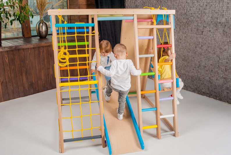 Indoor Gym for Toddlers Wooden Play Gym Toddler Gym Etsy