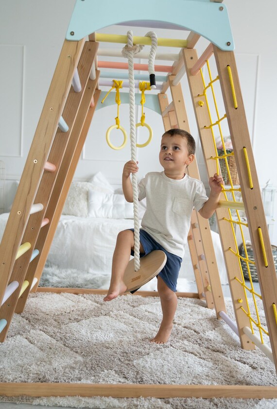 Indoor Wooden Disc Swing Indoor Swing For Kids PLAYBERG Wooden