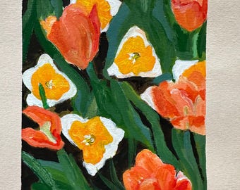 Daffs and tulips