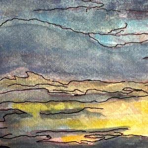 Dark sunset