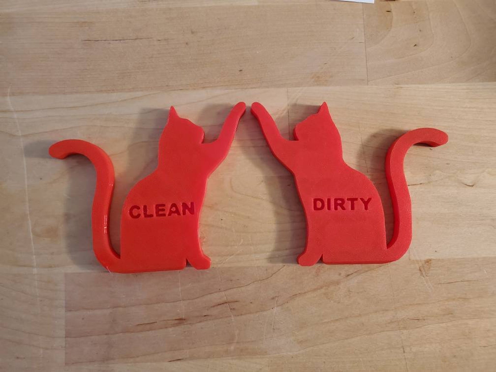 Cat Dishwasher Clean / Dirty Indicator your choice of Etsy